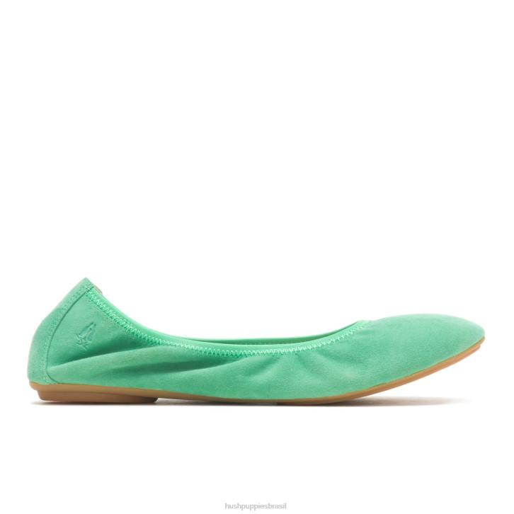 camurça verde jade balé casto plano 2 mulheres Hush Puppies balé plano ZZ6R80 - Image 2