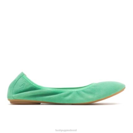 camurça verde jade balé casto plano 2 mulheres Hush Puppies balé plano ZZ6R80