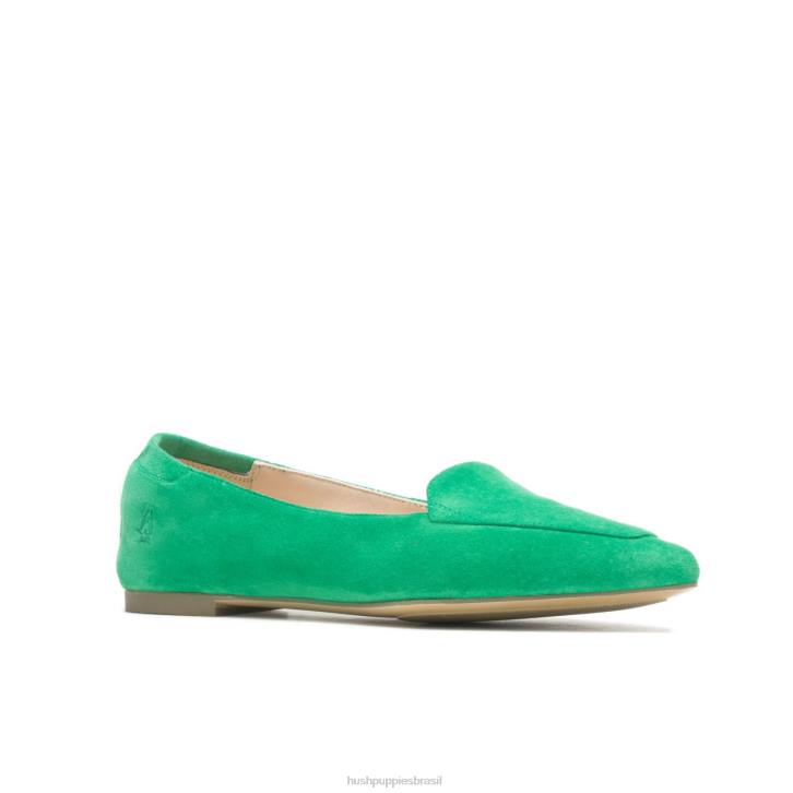 camurça verde jade ponta avelã plana mulheres Hush Puppies sapatos rasos ZZ6R71 - Image 4