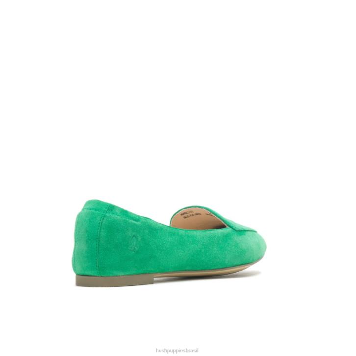 camurça verde jade ponta avelã plana mulheres Hush Puppies sapatos rasos ZZ6R71 - Image 5