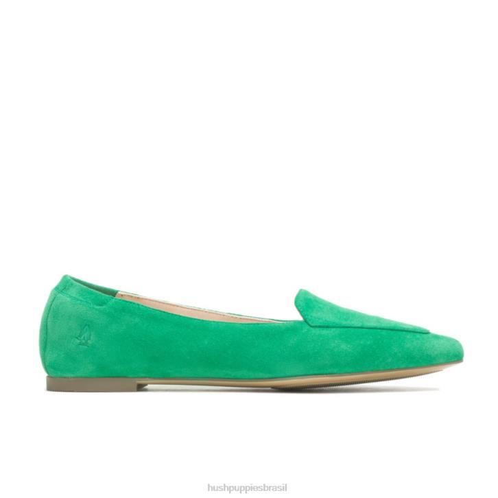 camurça verde jade ponta avelã plana mulheres Hush Puppies sapatos rasos ZZ6R71 - Image 1