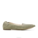 camurça verde-oliva ponta avelã plana mulheres Hush Puppies sapatos rasos ZZ6R56 - Image 2