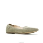camurça verde-oliva ponta avelã plana mulheres Hush Puppies sapatos rasos ZZ6R56 - Image 4