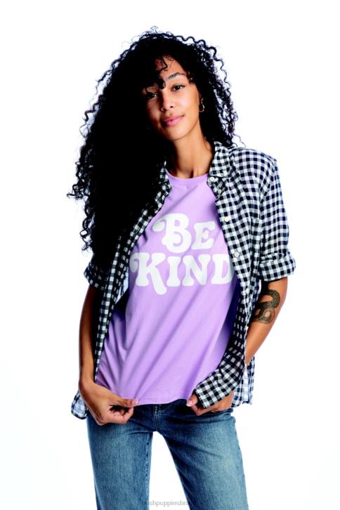 caramelo roxo seja gentil camiseta gráfica mulheres Hush Puppies Camisetas ZZ6R237 - Image 1