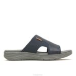 couro azul marinho ativar sandália deslizante homens Hush Puppies sandália ZZ6R318 - Image 2