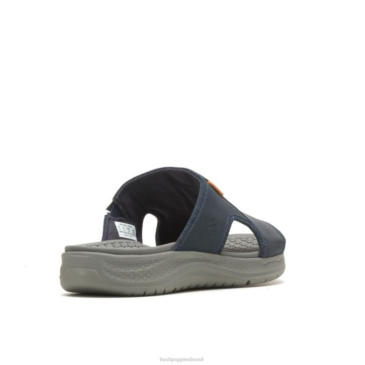 couro azul marinho ativar sandália deslizante homens Hush Puppies sandália ZZ6R318 - Image 5
