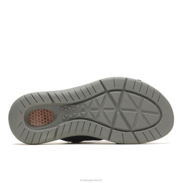 couro azul marinho ativar sandália deslizante homens Hush Puppies sandália ZZ6R318 - Image 6