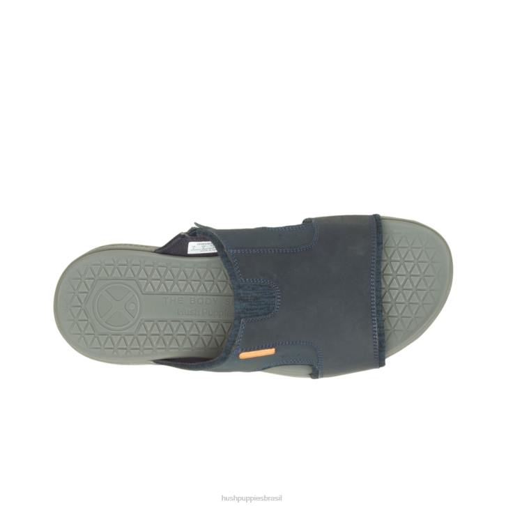 couro azul marinho ativar sandália deslizante homens Hush Puppies sandália ZZ6R318 - Image 7