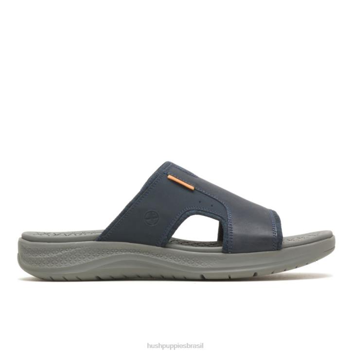 couro azul marinho ativar sandália deslizante homens Hush Puppies sandália ZZ6R318 - Image 1