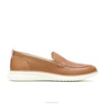 couro bege mocassim avançado mulheres Hush Puppies mocassim ZZ6R46 - Image 2