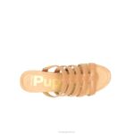 couro bege profundo sandália salgueiro mulheres Hush Puppies salto ZZ6R12 - Image 6