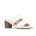 couro branco pérola sandália leila mulheres Hush Puppies salto ZZ6R30 - Image 3