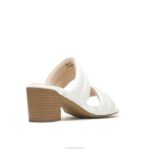 couro branco pérola sandália leila mulheres Hush Puppies salto ZZ6R30 - Image 4