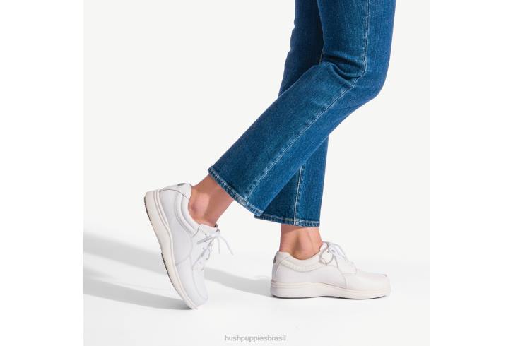 couro branco power walker mulheres Hush Puppies sapatos de caminhada ZZ6R231 - Image 3
