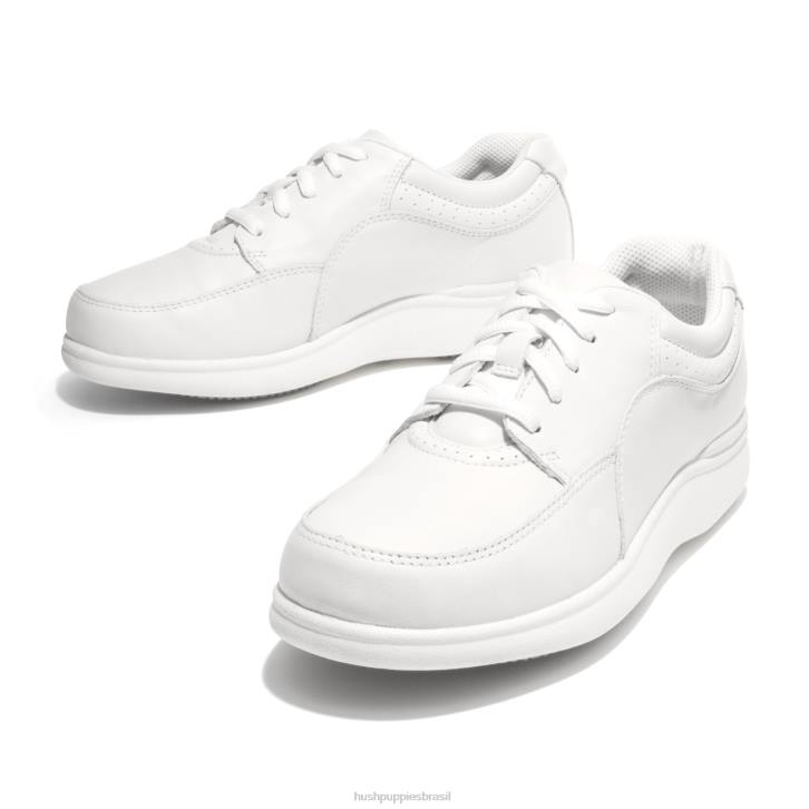 couro branco power walker mulheres Hush Puppies sapatos de caminhada ZZ6R231 - Image 4