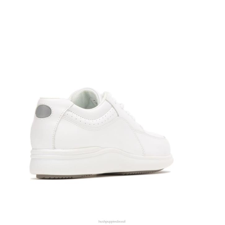 couro branco power walker mulheres Hush Puppies sapatos de caminhada ZZ6R231 - Image 6