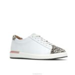 couro branco/zebra sapatilha sabine mulheres Hush Puppies tênis ZZ6R140 - Image 4