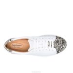 couro branco/zebra sapatilha sabine mulheres Hush Puppies tênis ZZ6R140 - Image 7