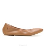 couro bronzeado do deserto balé casto plano 2 mulheres Hush Puppies balé plano ZZ6R75