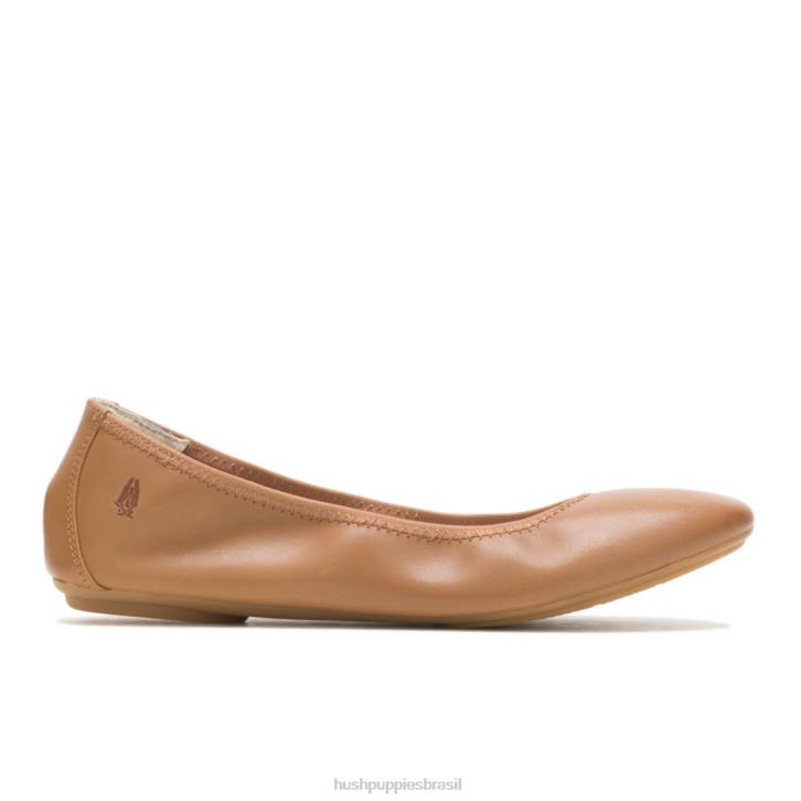 couro bronzeado do deserto balé casto plano 2 mulheres Hush Puppies balé plano ZZ6R75 - Image 1
