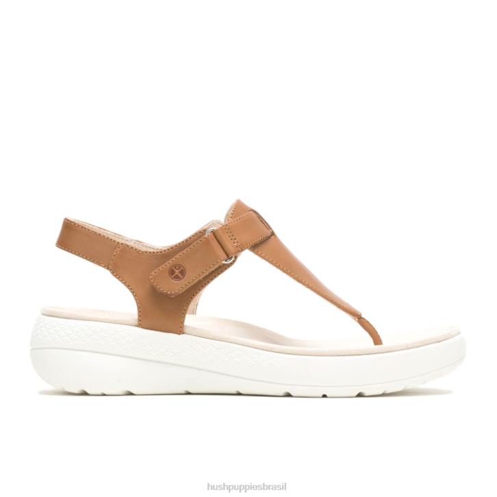 couro bronzeado do deserto sandália biqueira respirada mulheres Hush Puppies sandália ZZ6R37 - Image 1
