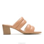 couro bronzeado do deserto sandália leila mulheres Hush Puppies salto ZZ6R29