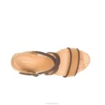 couro bronzeado do deserto sandália meia tira pequinês mulheres Hush Puppies salto ZZ6R107 - Image 6