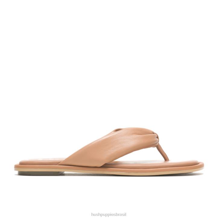 couro bronzeado do deserto sandália toepost emily mulheres Hush Puppies sandália ZZ6R4 - Image 1