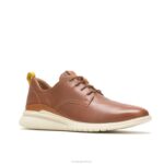 couro conhaque avanço com cordões oxford homens Hush Puppies Oxford ZZ6R288 - Image 4