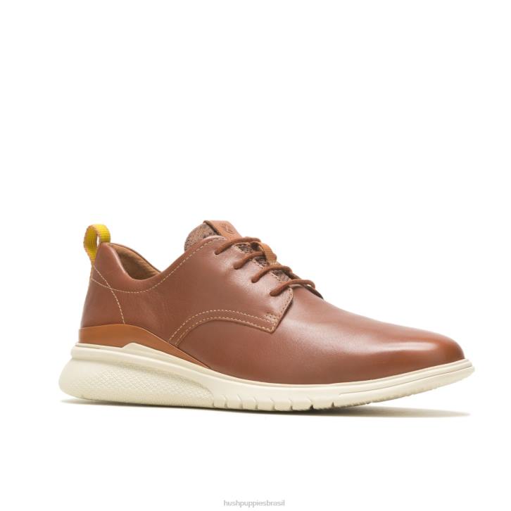 couro conhaque avanço com cordões oxford homens Hush Puppies Oxford ZZ6R288 - Image 4