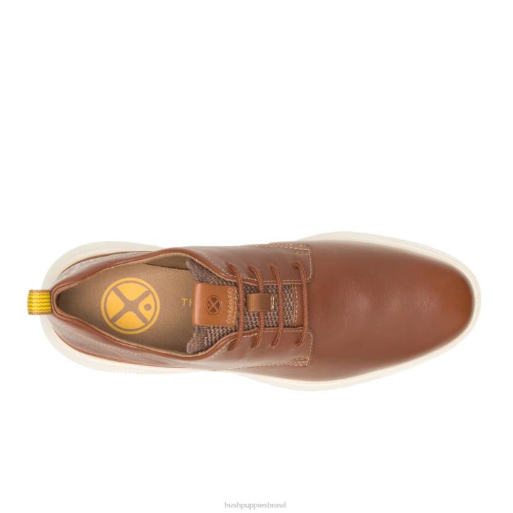 couro conhaque avanço com cordões oxford homens Hush Puppies Oxford ZZ6R288 - Image 7