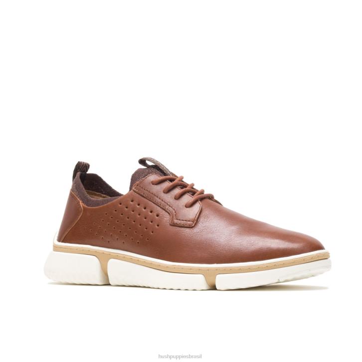 couro conhaque bennet bico liso oxford homens Hush Puppies Oxford ZZ6R283 - Image 4