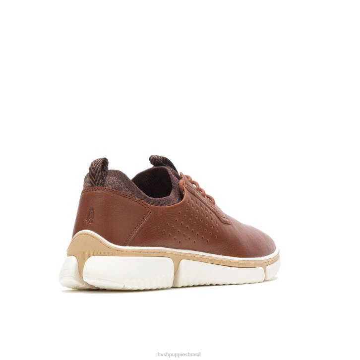 couro conhaque bennet bico liso oxford homens Hush Puppies Oxford ZZ6R283 - Image 5