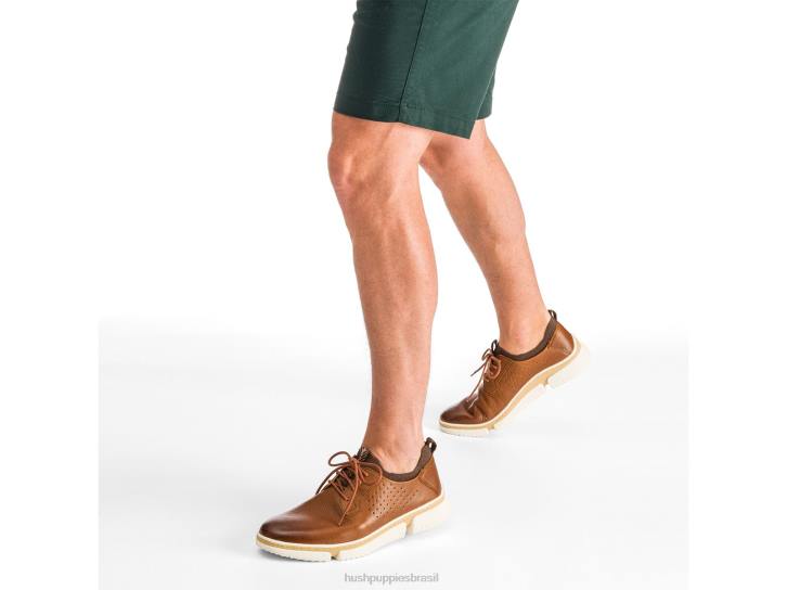 couro conhaque bennet bico liso oxford homens Hush Puppies Oxford ZZ6R283 - Image 8