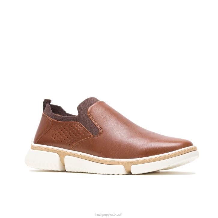 couro conhaque bennet sapatilha sem salto homens Hush Puppies Oxford ZZ6R300 - Image 3