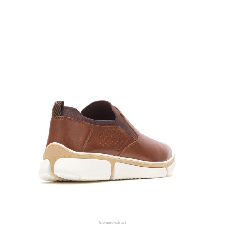 couro conhaque bennet sapatilha sem salto homens Hush Puppies Oxford ZZ6R300 - Image 4