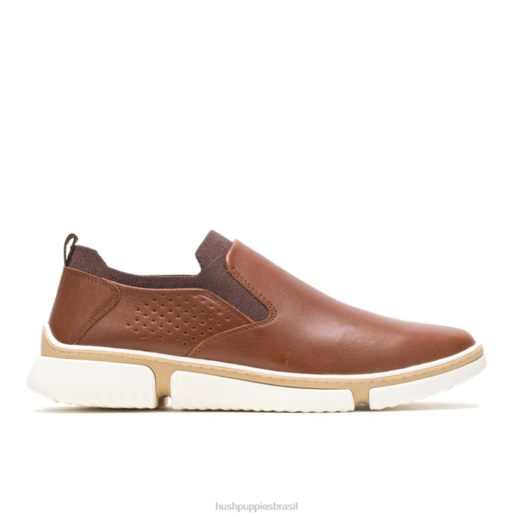 couro conhaque bennet sapatilha sem salto homens Hush Puppies Oxford ZZ6R300 - Image 1