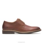 couro conhaque dedo do pé liso detroit oxford homens Hush Puppies Oxford ZZ6R295