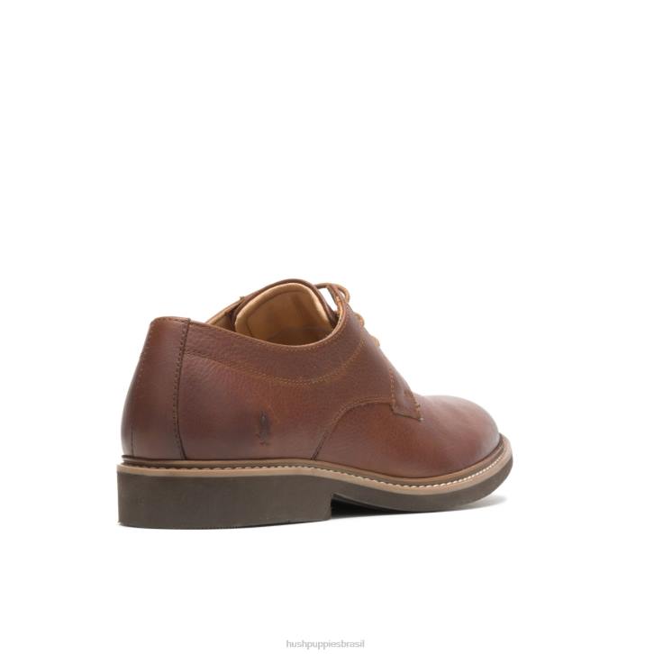 couro conhaque dedo do pé liso detroit oxford homens Hush Puppies Oxford ZZ6R295 - Image 4