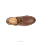 couro conhaque dedo do pé liso detroit oxford homens Hush Puppies Oxford ZZ6R295 - Image 6