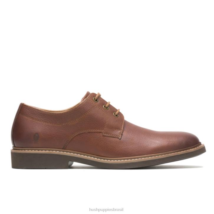 couro conhaque dedo do pé liso detroit oxford homens Hush Puppies Oxford ZZ6R295 - Image 1
