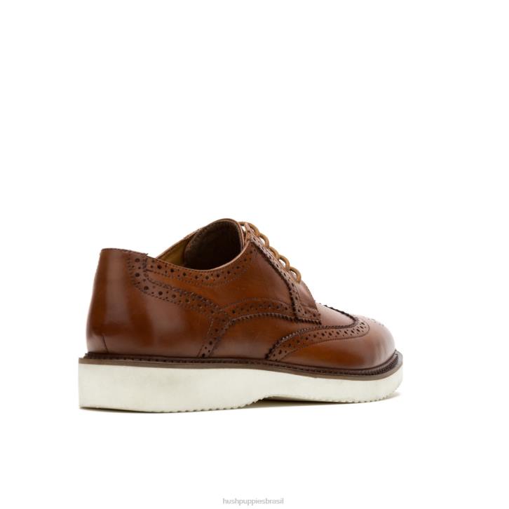 couro conhaque everett ponta de asa oxford homens Hush Puppies Oxford ZZ6R287 - Image 4