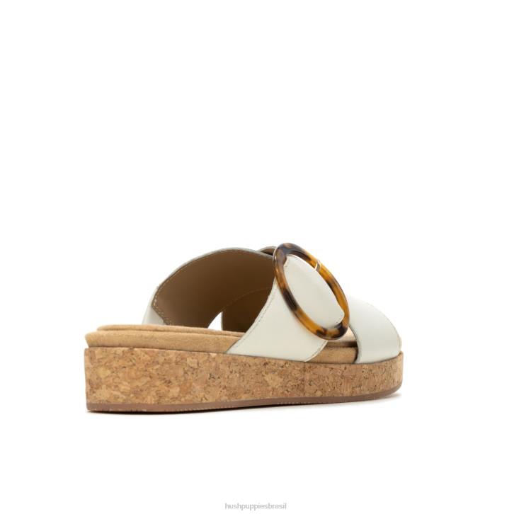 couro creme de baunilha sandália com fivela June mulheres Hush Puppies sandália ZZ6R9 - Image 5