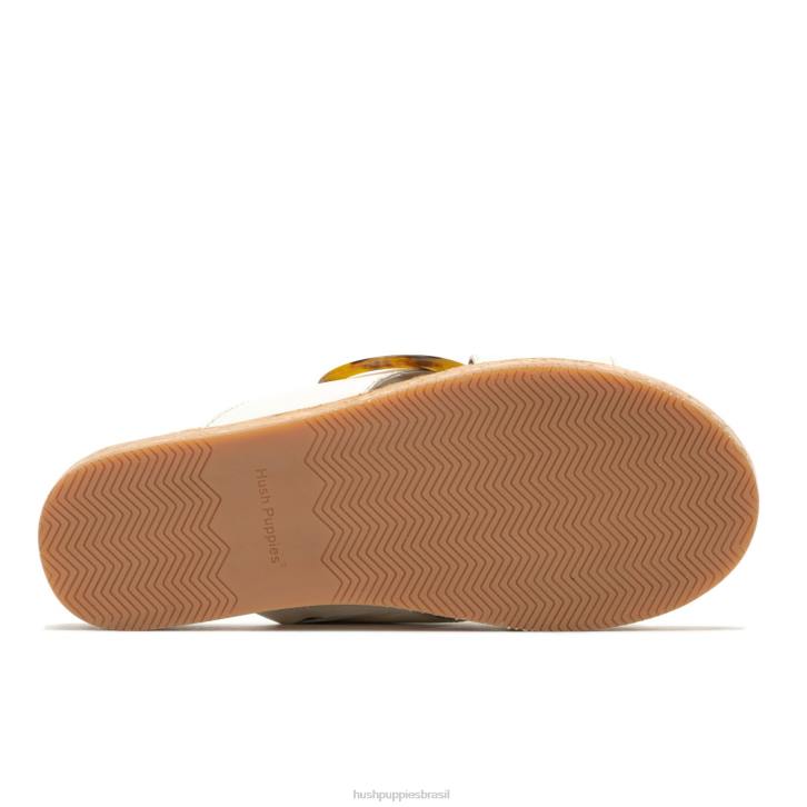 couro creme de baunilha sandália com fivela June mulheres Hush Puppies sandália ZZ6R9 - Image 6