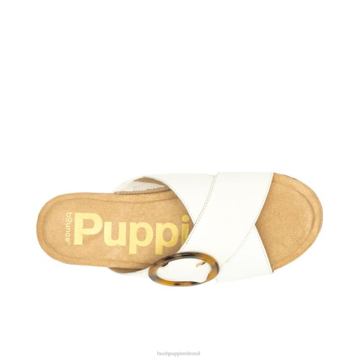 couro creme de baunilha sandália com fivela June mulheres Hush Puppies sandália ZZ6R9 - Image 7