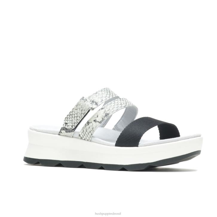 couro de cobra/preto sandália andi mulheres Hush Puppies sandália ZZ6R39 - Image 4