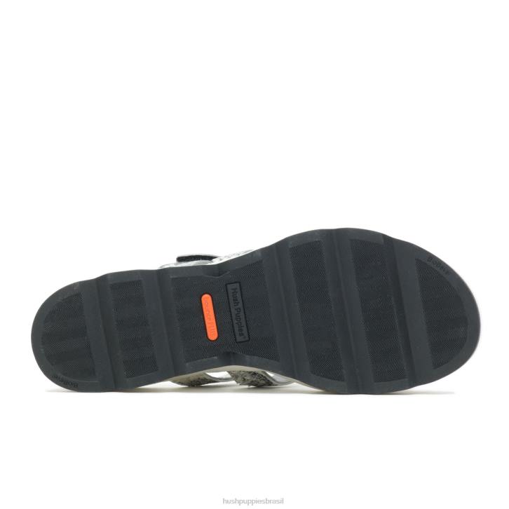 couro de cobra/preto sandália andi mulheres Hush Puppies sandália ZZ6R39 - Image 6