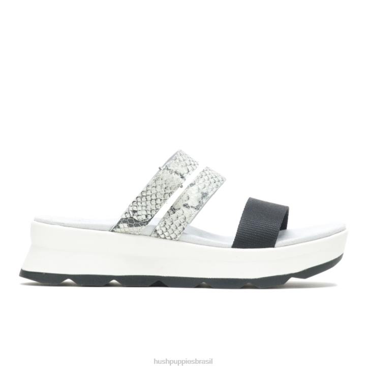 couro de cobra/preto sandália andi mulheres Hush Puppies sandália ZZ6R39 - Image 1