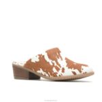 couro de impressão de vaca mula siena mulheres Hush Puppies salto ZZ6R92 - Image 4