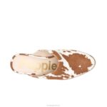 couro de impressão de vaca mula siena mulheres Hush Puppies salto ZZ6R92 - Image 7